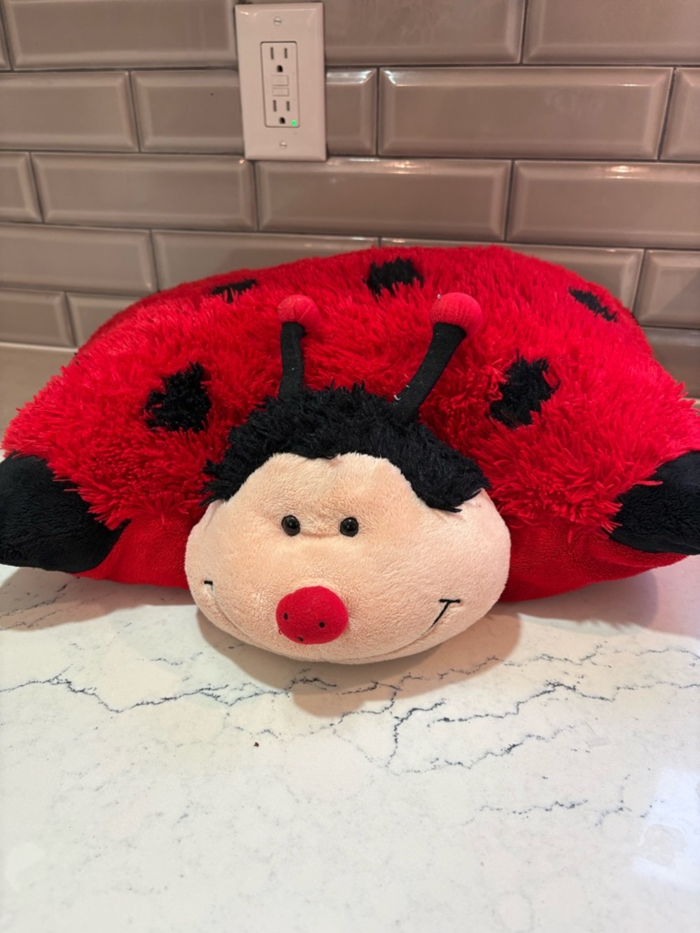 Pillow Pet Ladybug Red Black Soft Stuffed Plush 12" rare 2010